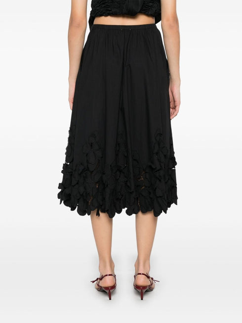 FORTE FORTE FLORAL APPLIQUE SKIRT